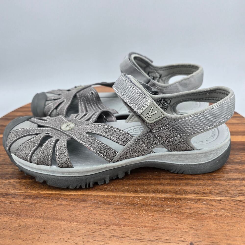 Keen Rose Sandals Womens 7 Gray Sports Trail Ankle Strap Closed Toe Outdoor - Picture 3 of 7